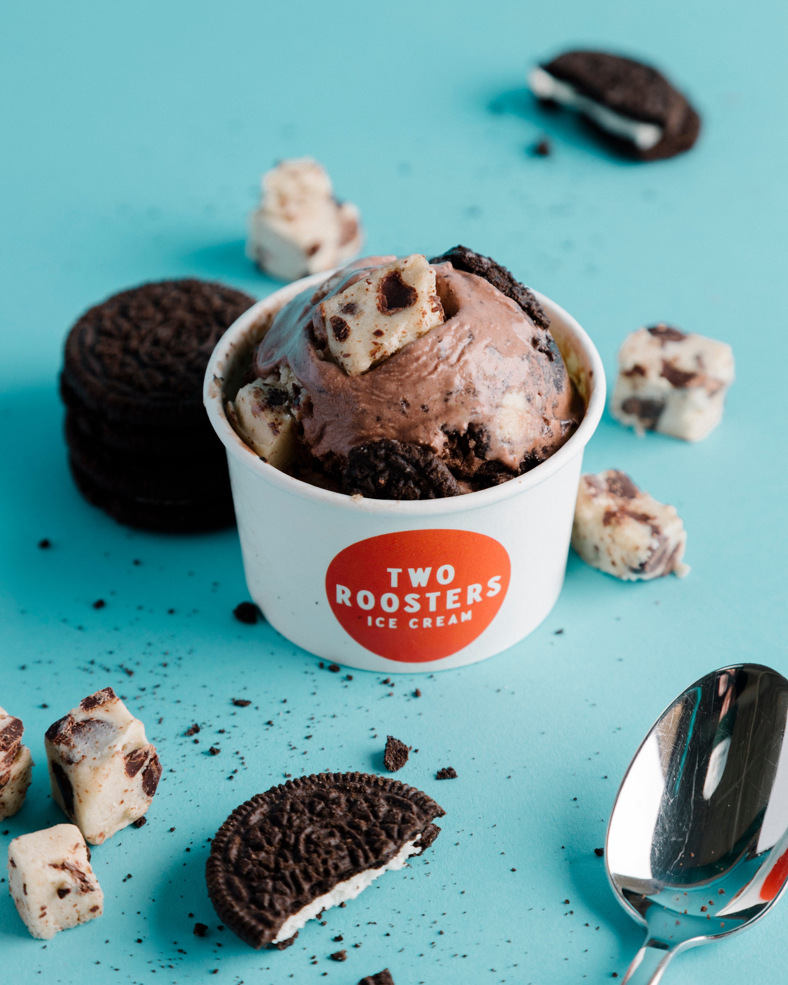 Chocolate Oreo Cookie Dough (Pint) Two Roosters Ice Cream